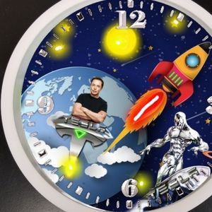 Tesla clock ft Silver Surfer